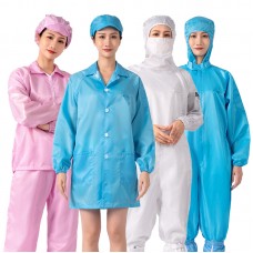 Antistatic clothing gown hooded jumpsuit Dust-free clean electrostatic clothing food factory work dustproof clothing